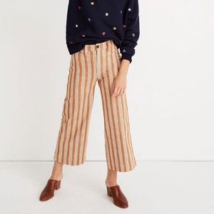 NWT Madewell Emmett Stripe Pants 25